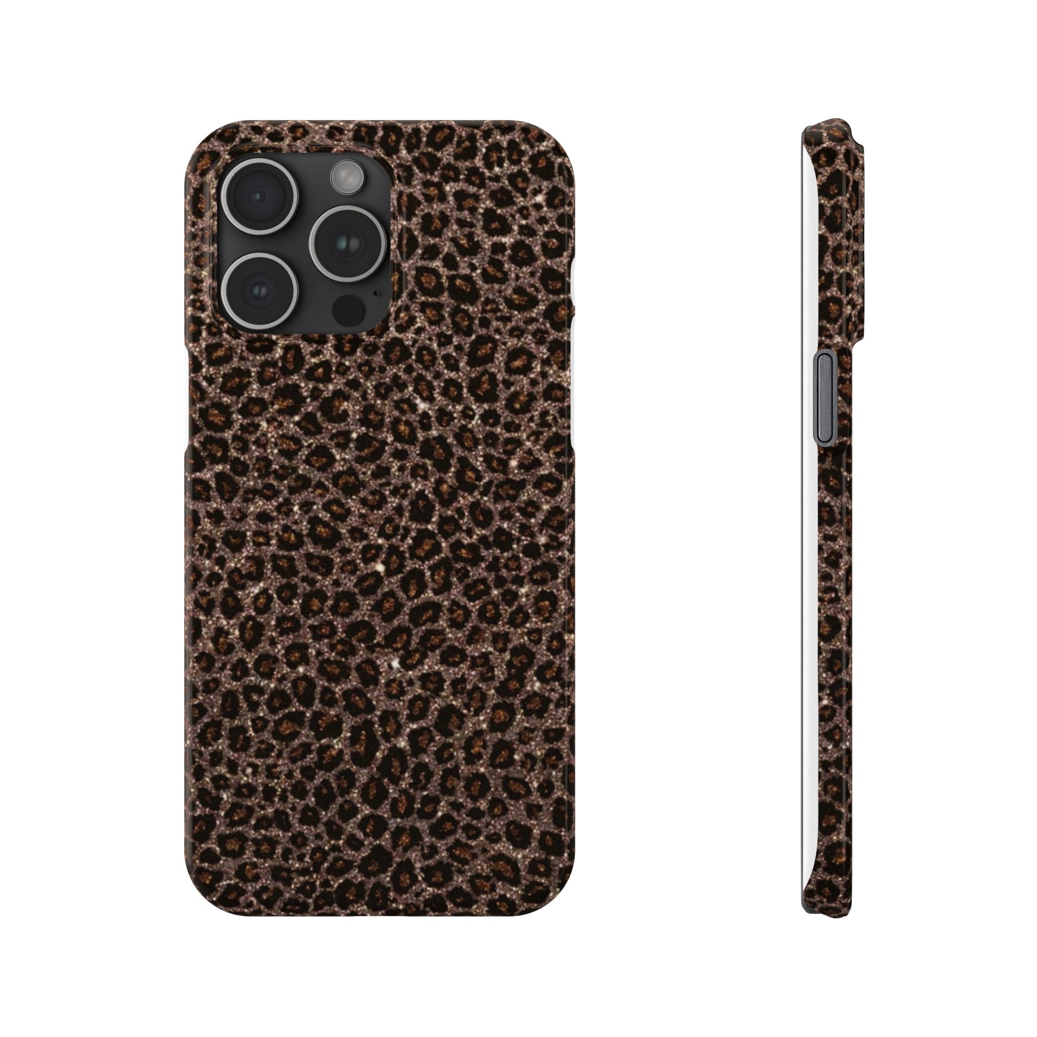 Leopard Print Slim Phone Case — Brown Animal Pattern Protective Cover
