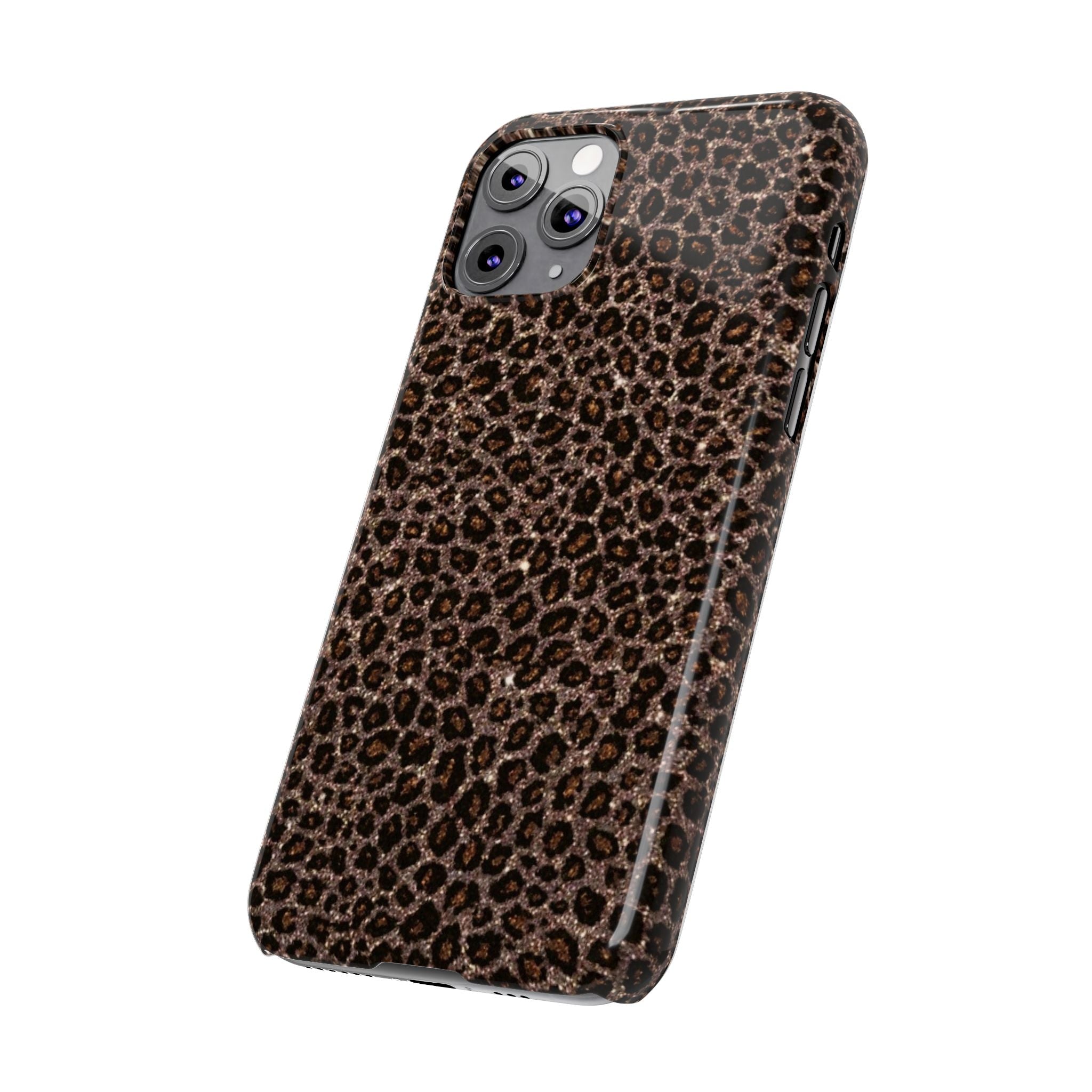 Leopard Print Slim Phone Case — Brown Animal Pattern Protective Cover