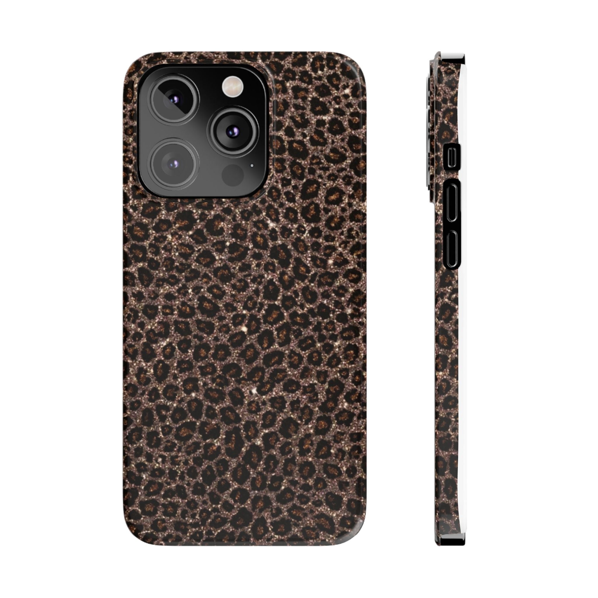 Leopard Print Slim Phone Case — Brown Animal Pattern Protective Cover
