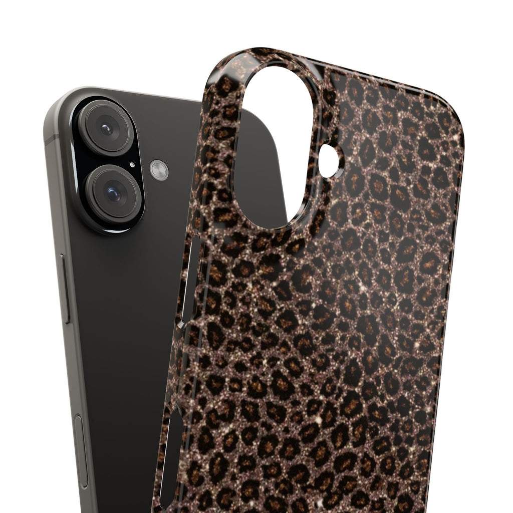 Leopard Print Slim Phone Case — Brown Animal Pattern Protective Cover