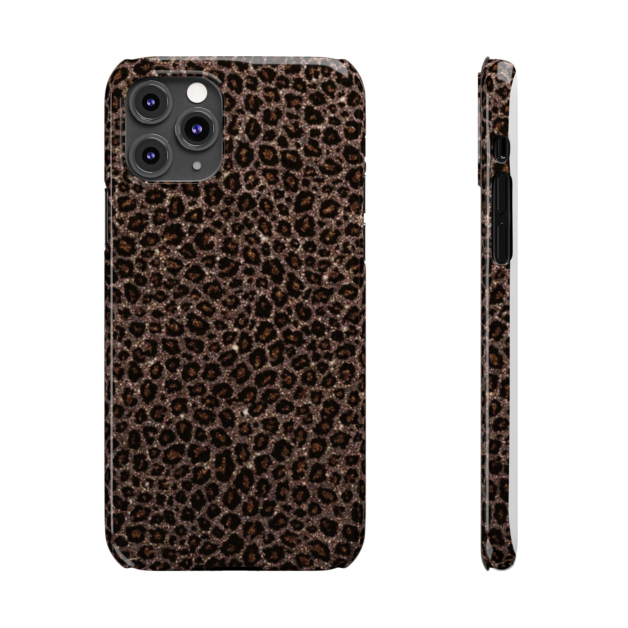 Leopard Print Slim Phone Case — Brown Animal Pattern Protective Cover
