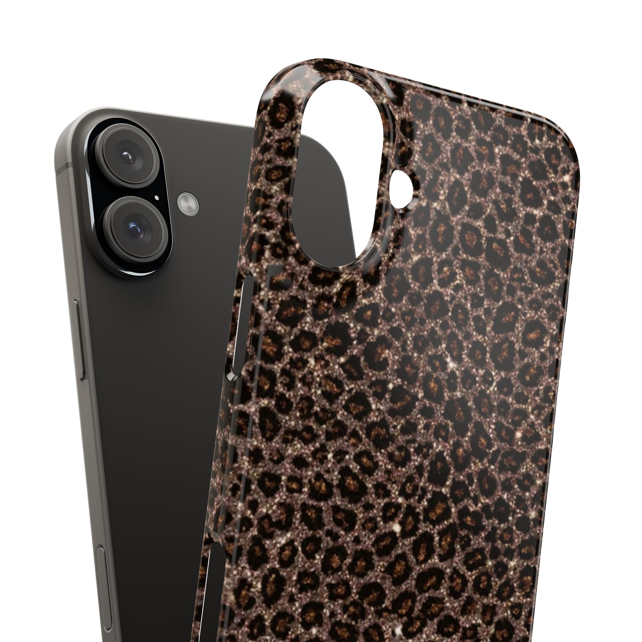 Leopard Print Slim Phone Case — Brown Animal Pattern Protective Cover