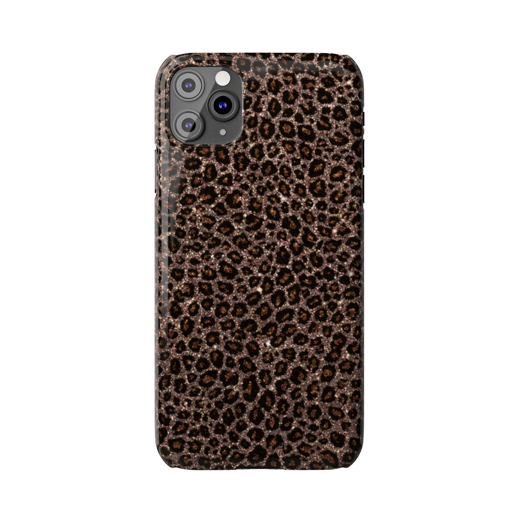 Leopard Print Slim Phone Case — Brown Animal Pattern Protective Cover