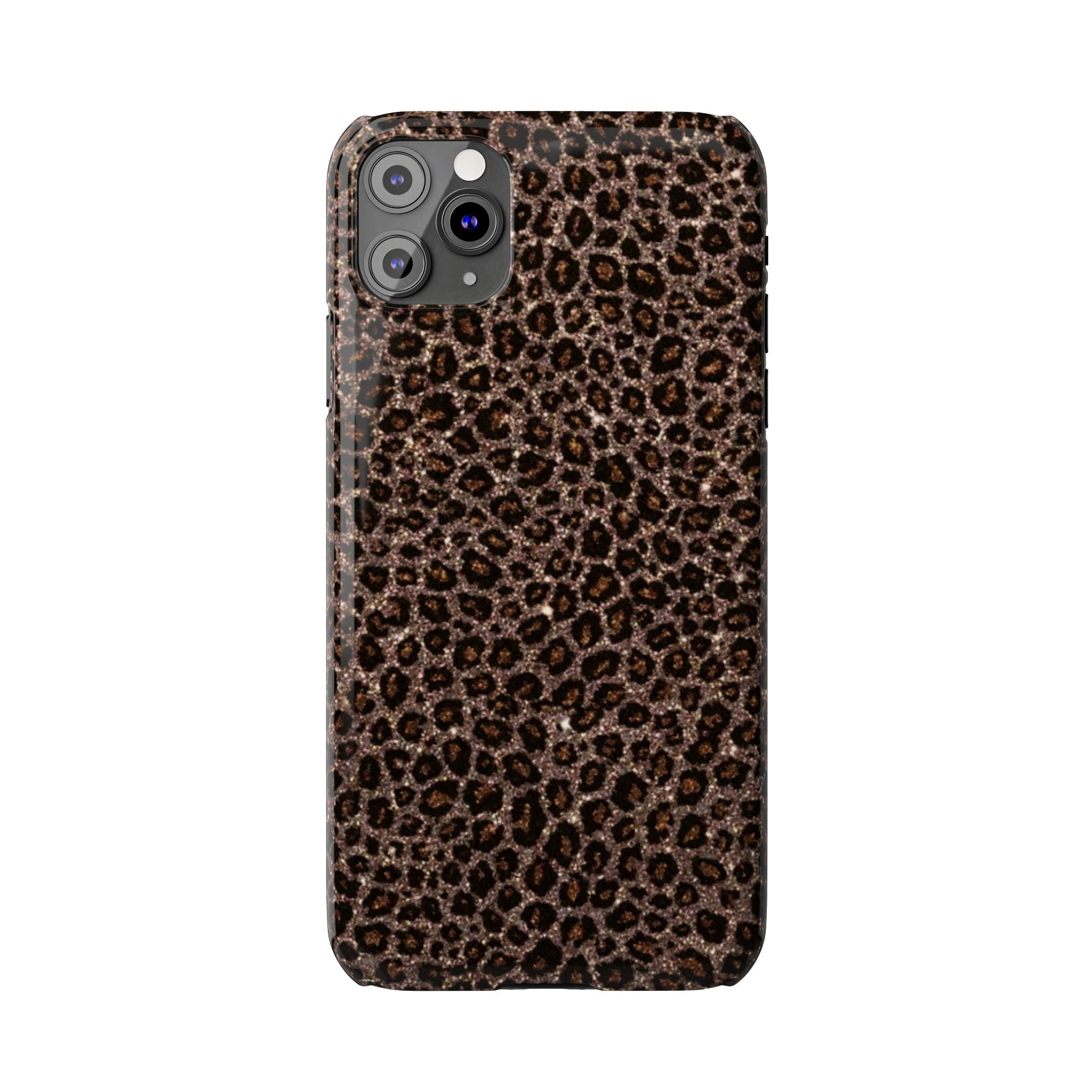 Leopard Print Slim Phone Case — Brown Animal Pattern Protective Cover