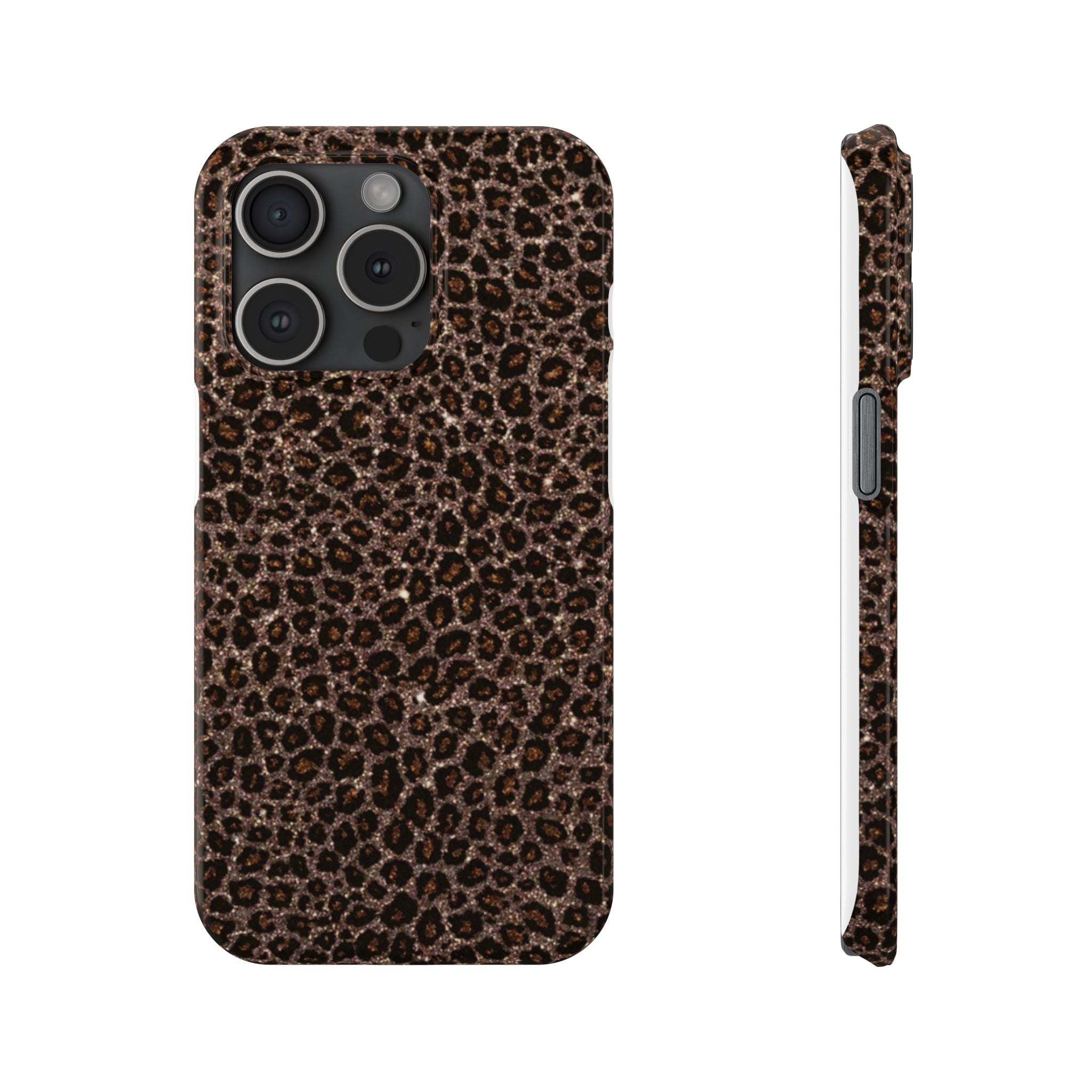 Leopard Print Slim Phone Case — Brown Animal Pattern Protective Cover