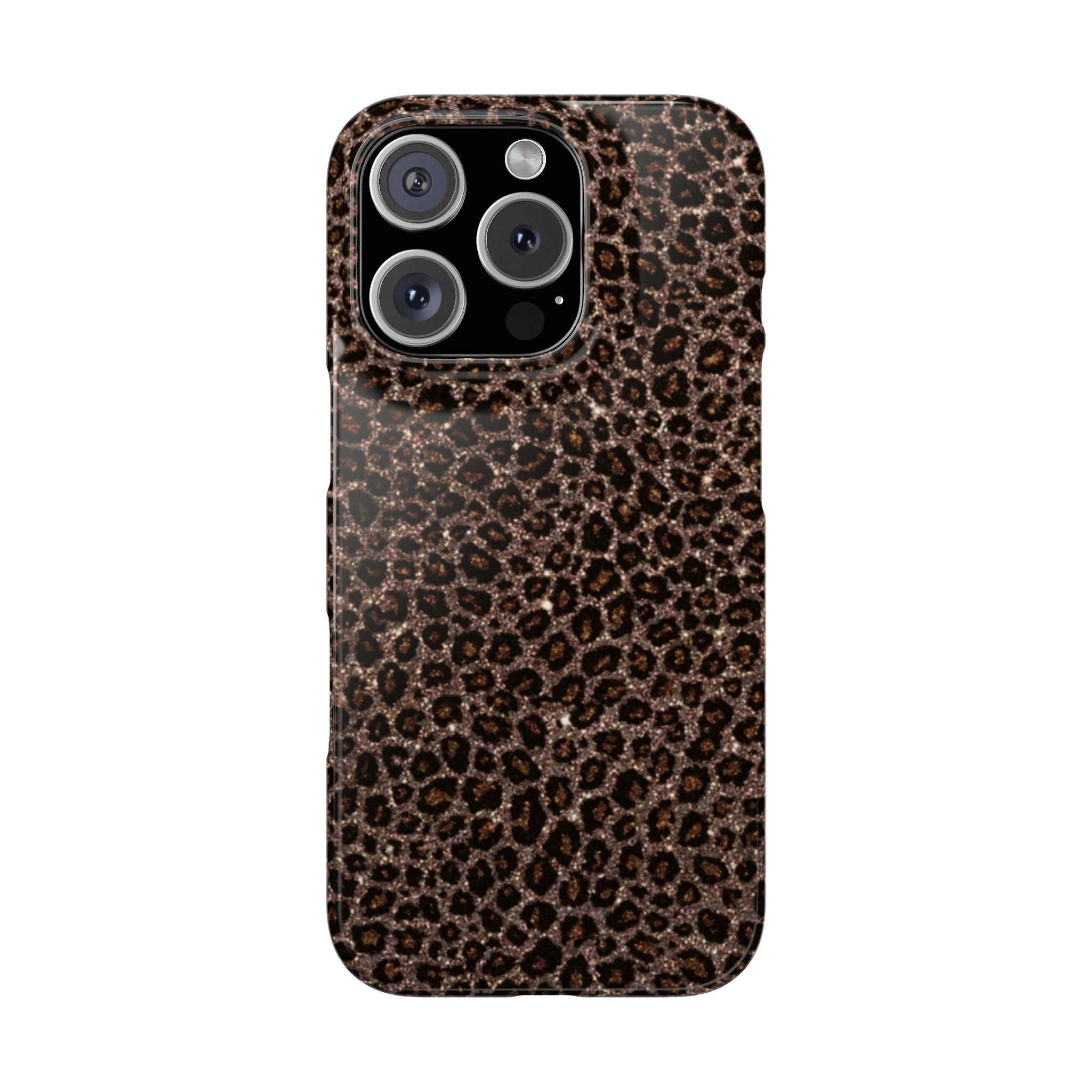 Leopard Print Slim Phone Case — Brown Animal Pattern Protective Cover
