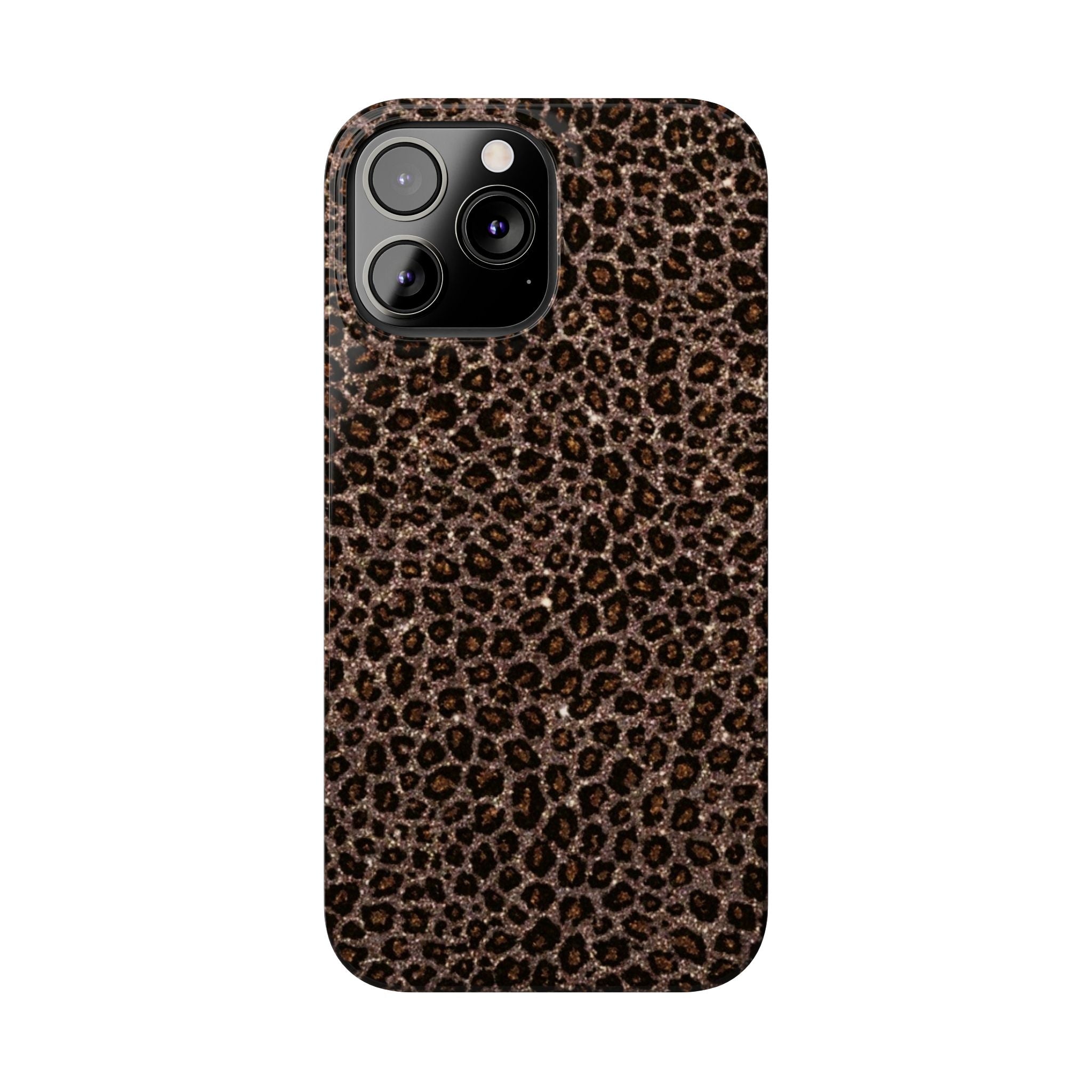 Leopard Print Slim Phone Case — Brown Animal Pattern Protective Cover