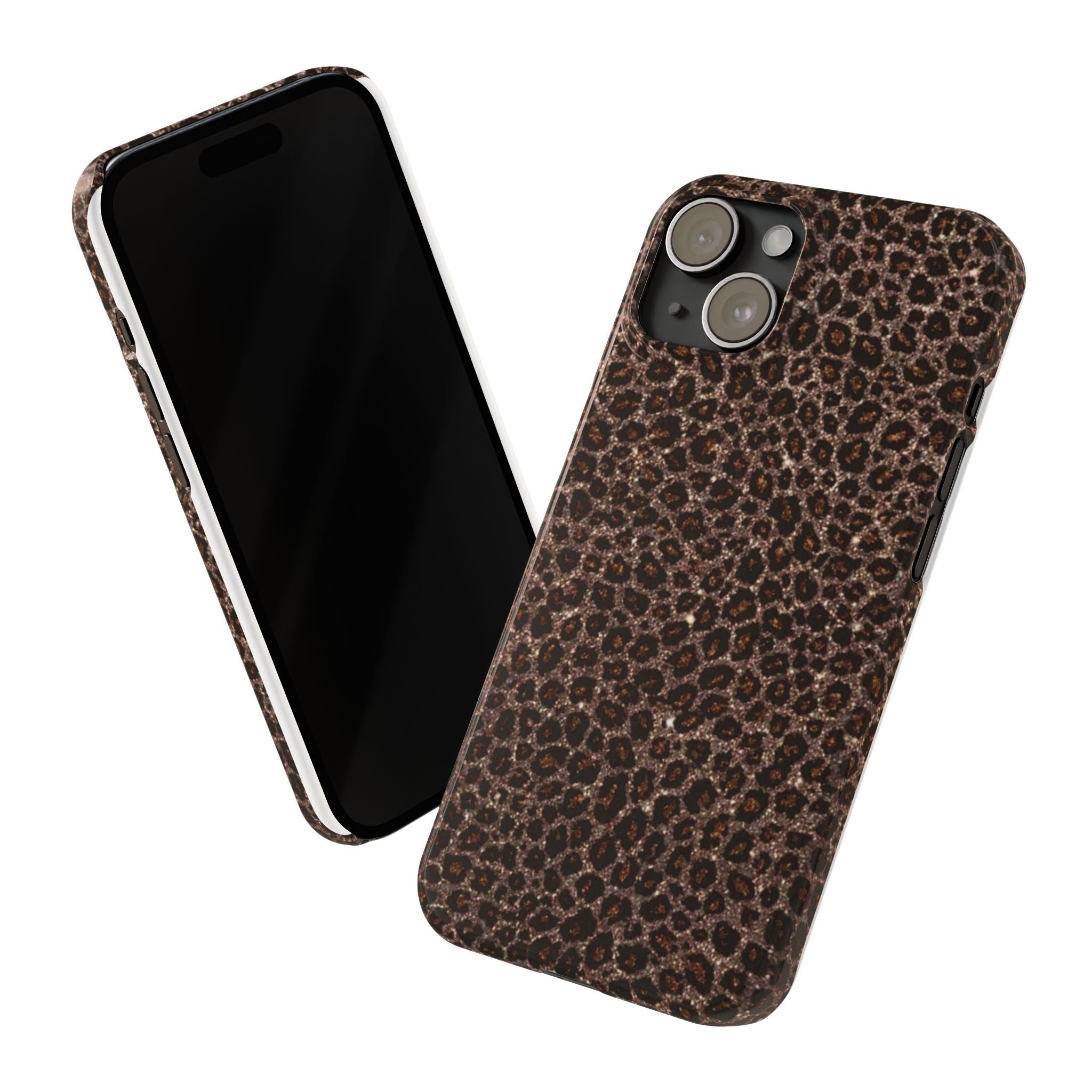 Leopard Print Slim Phone Case — Brown Animal Pattern Protective Cover