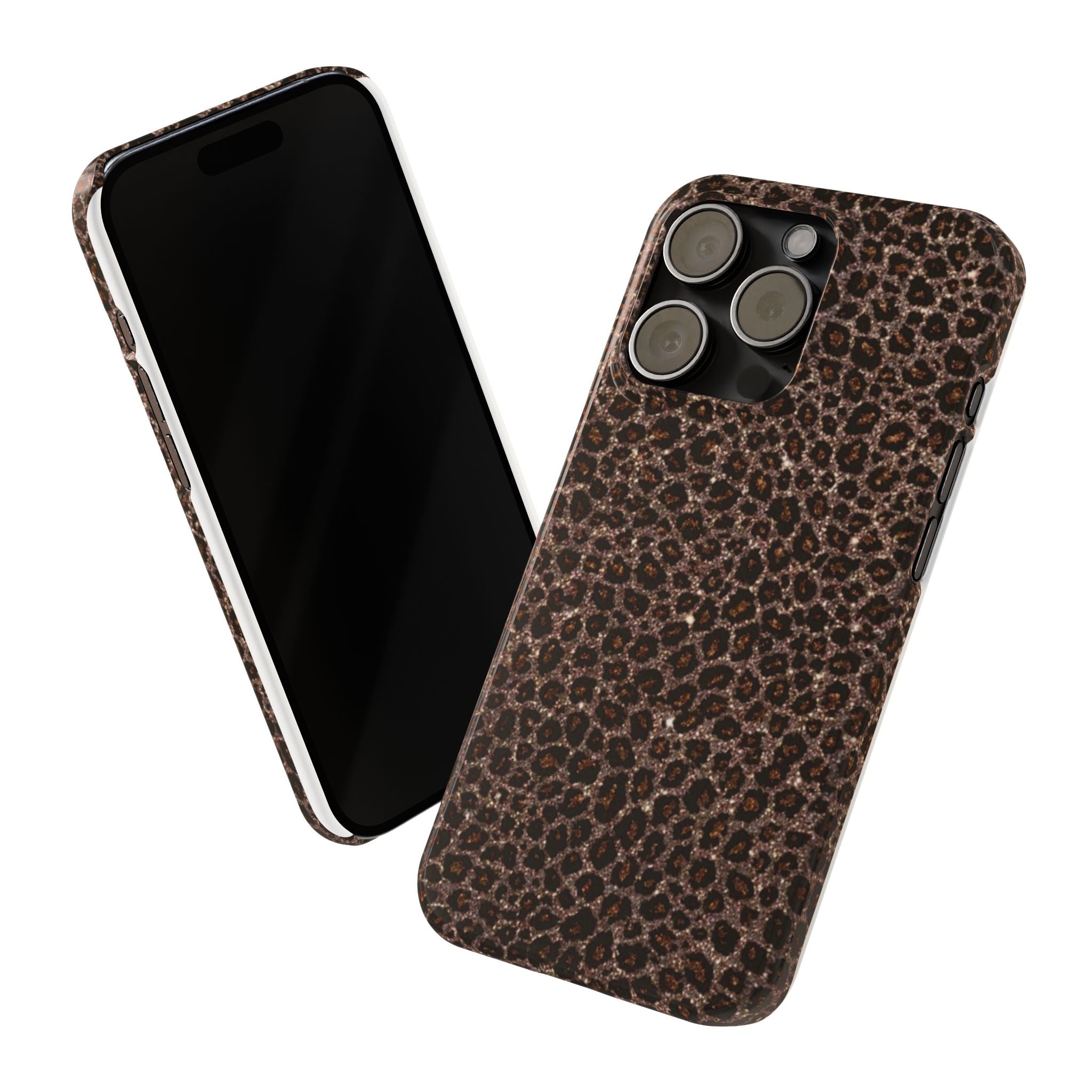 Leopard Print Slim Phone Case — Brown Animal Pattern Protective Cover