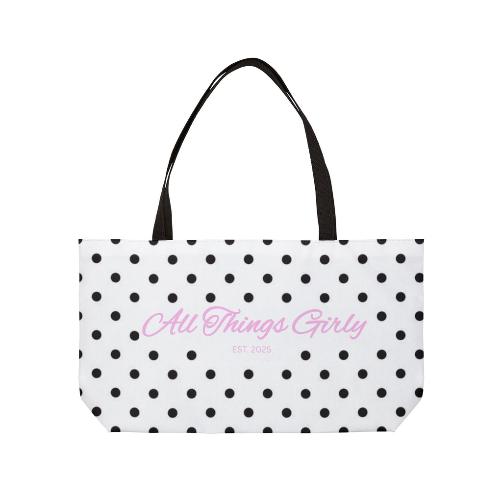 White Polka Dot Tote