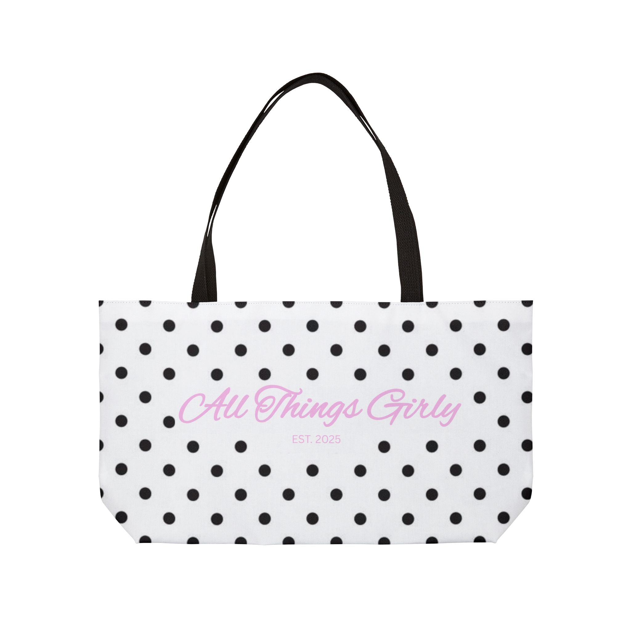 White Polka Dot Tote