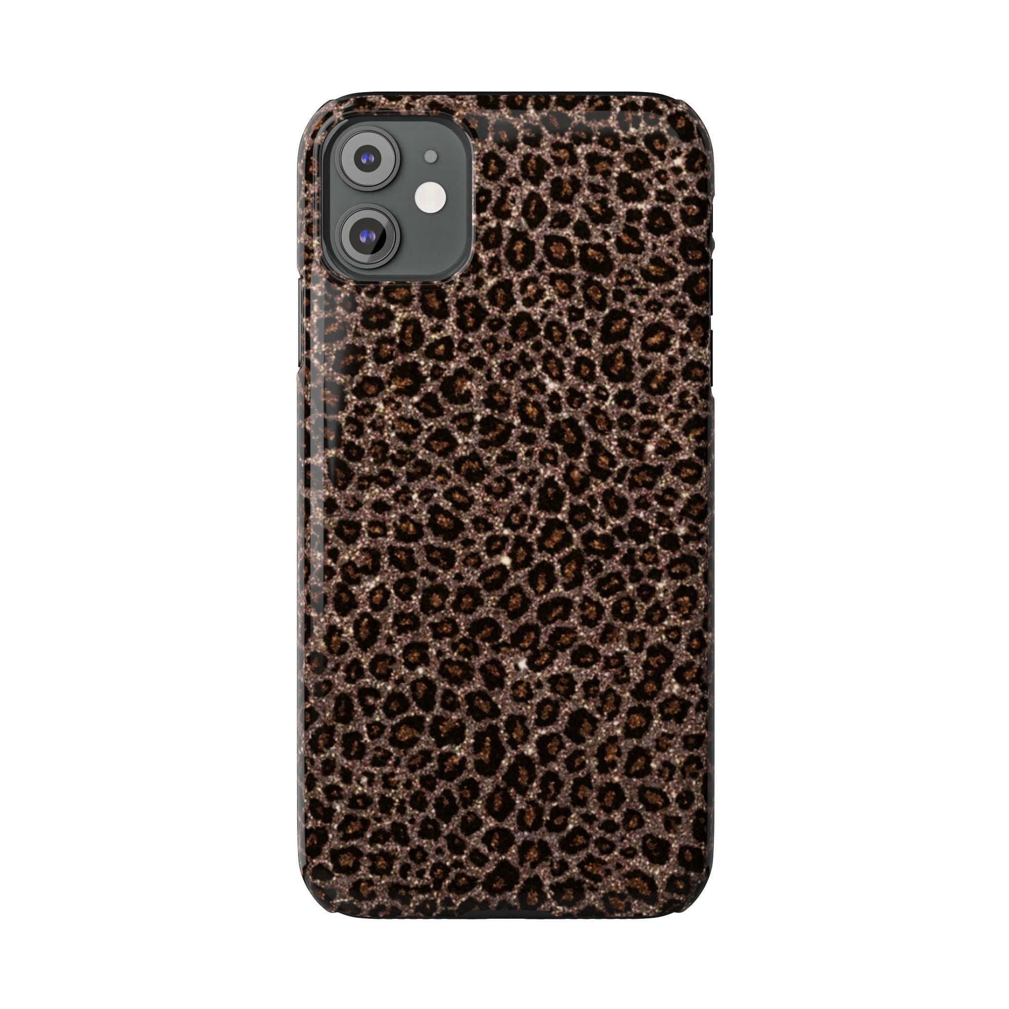 Leopard Print Slim Phone Case — Brown Animal Pattern Protective Cover