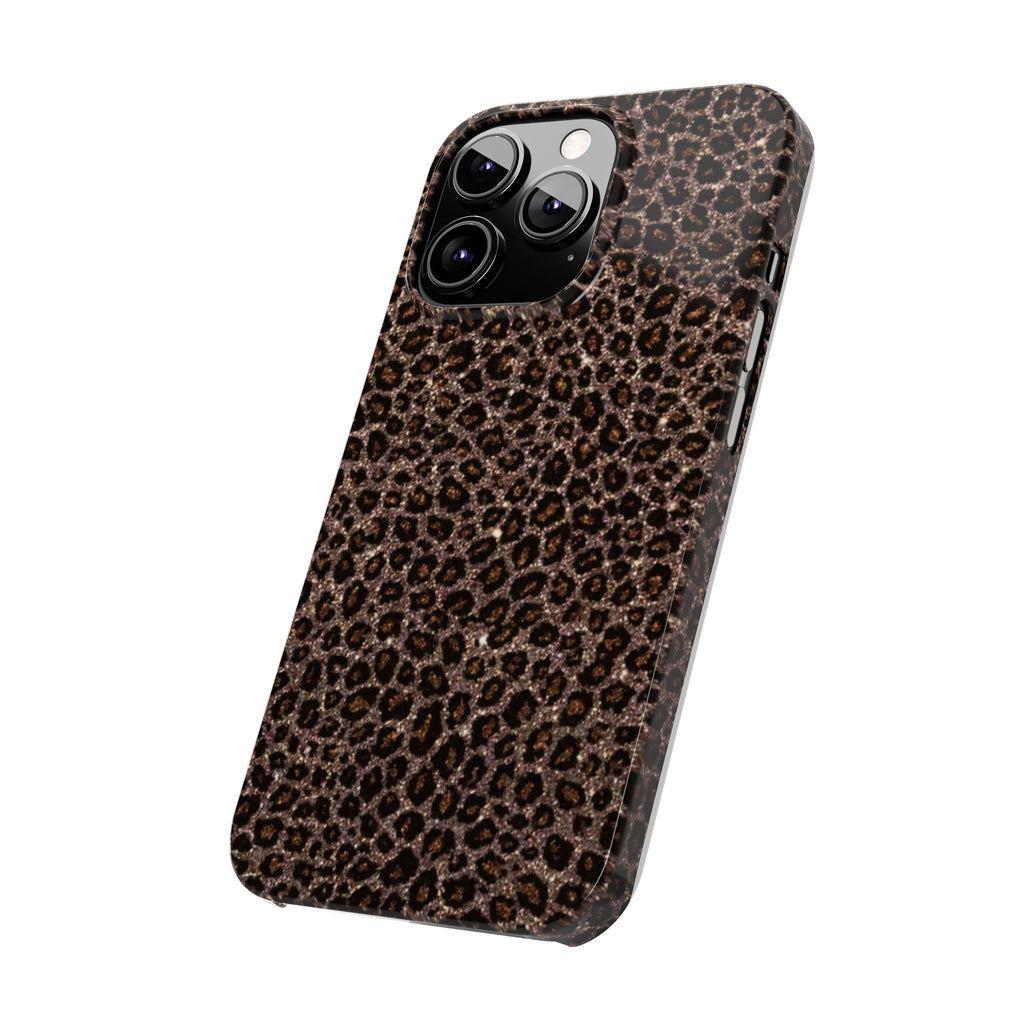 Leopard Print Slim Phone Case — Brown Animal Pattern Protective Cover