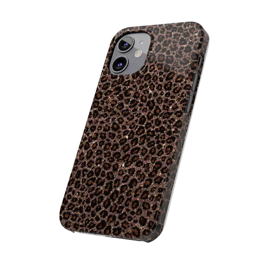 Leopard Print Slim Phone Case — Brown Animal Pattern Protective Cover