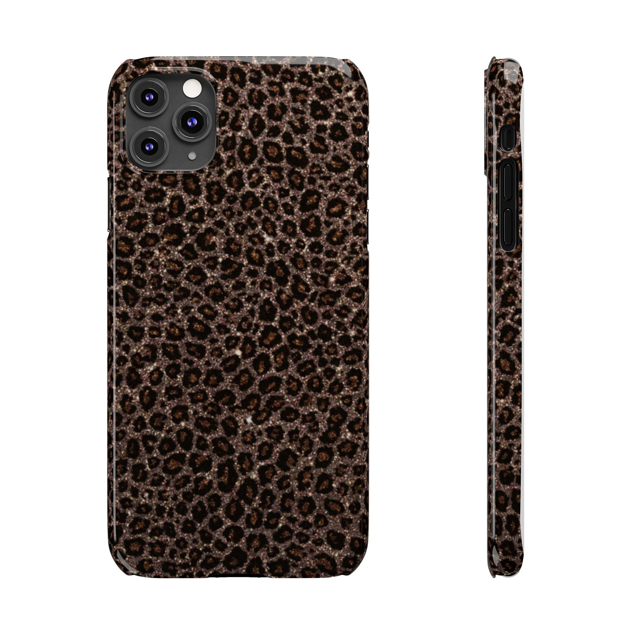 Leopard Print Slim Phone Case — Brown Animal Pattern Protective Cover