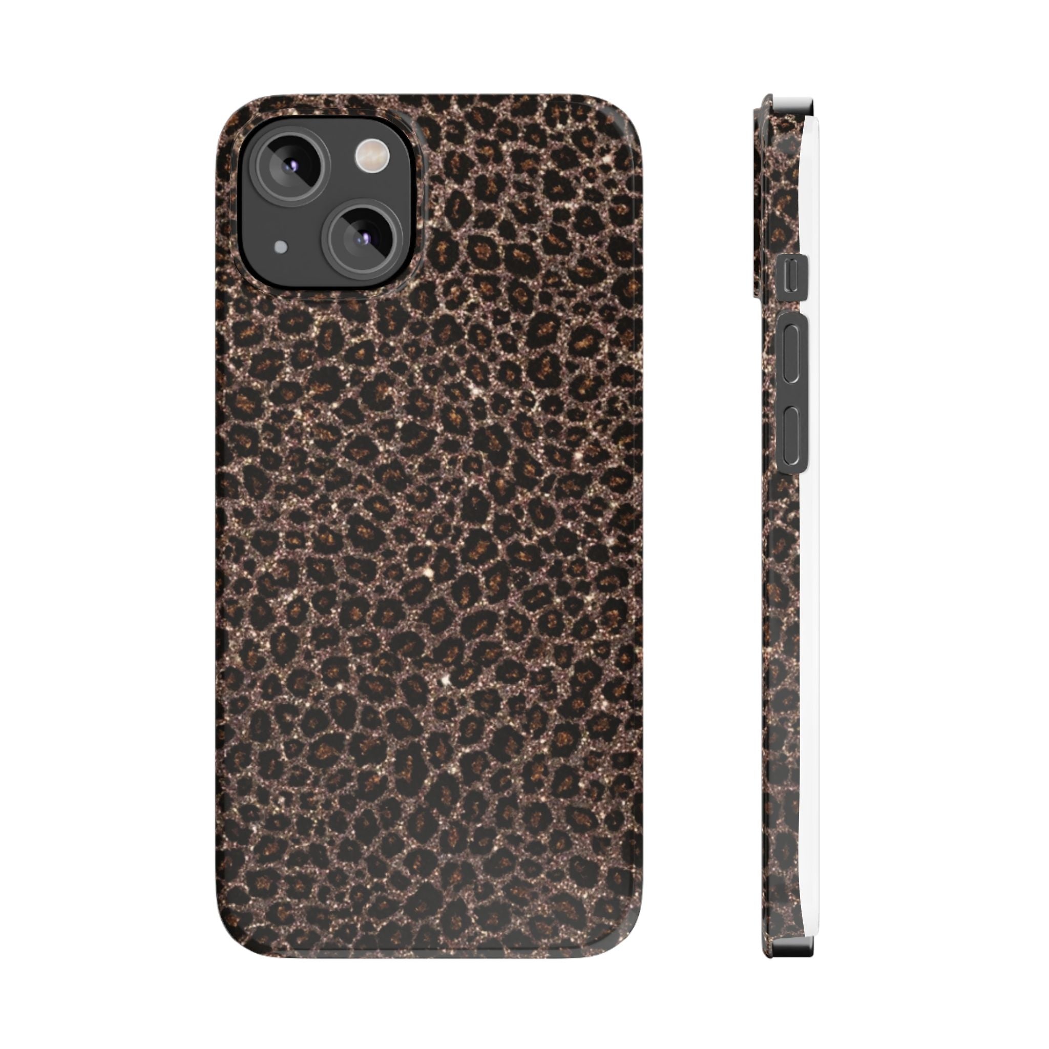 Leopard Print Slim Phone Case — Brown Animal Pattern Protective Cover