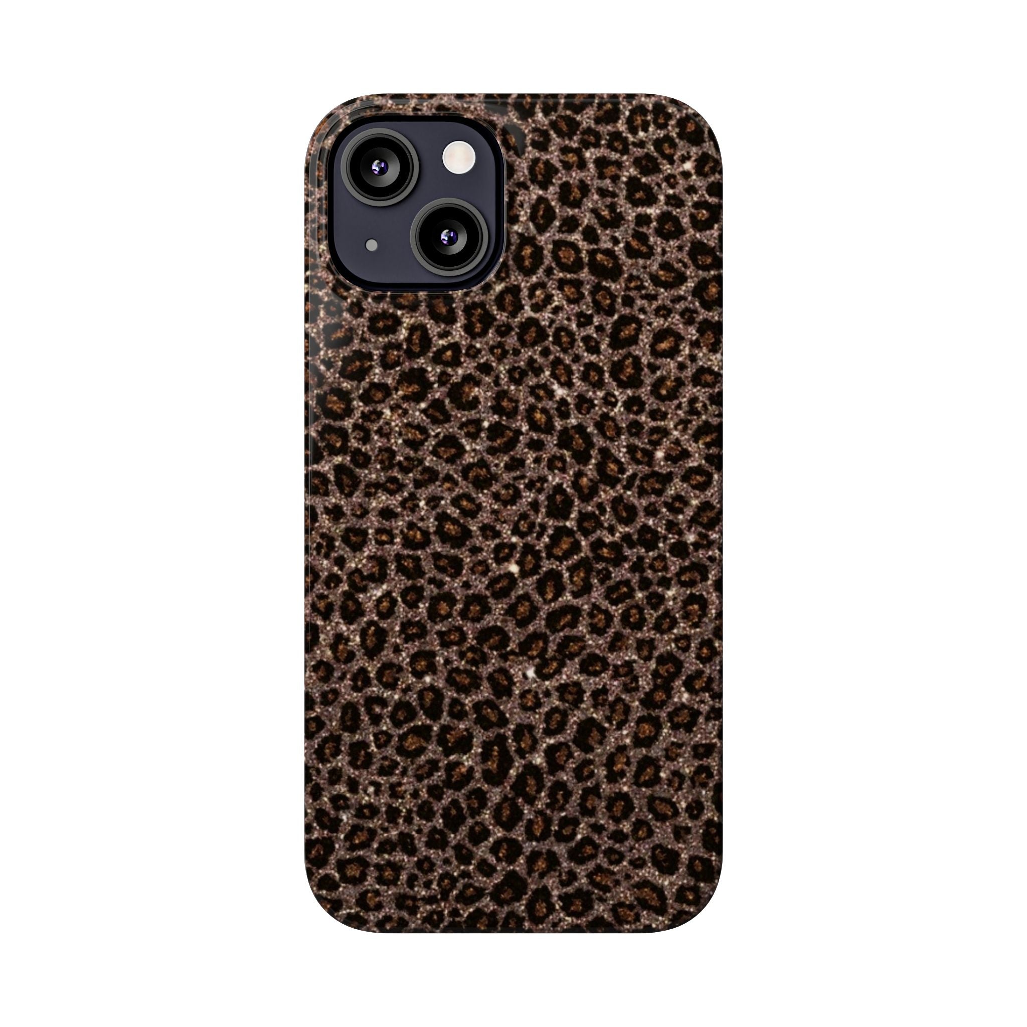 Leopard Print Slim Phone Case — Brown Animal Pattern Protective Cover
