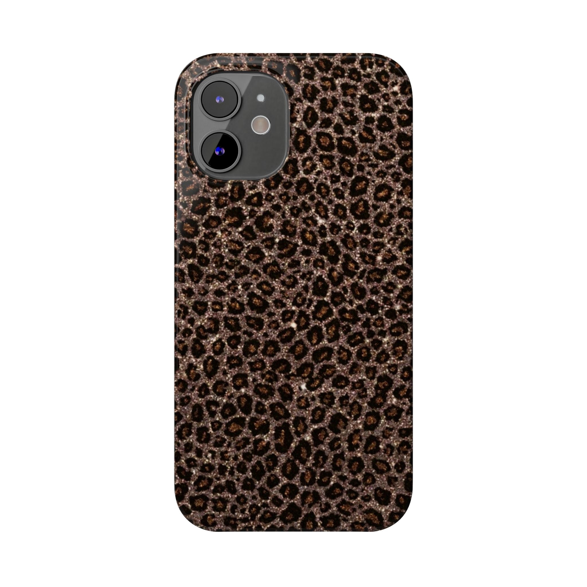 Leopard Print Slim Phone Case — Brown Animal Pattern Protective Cover