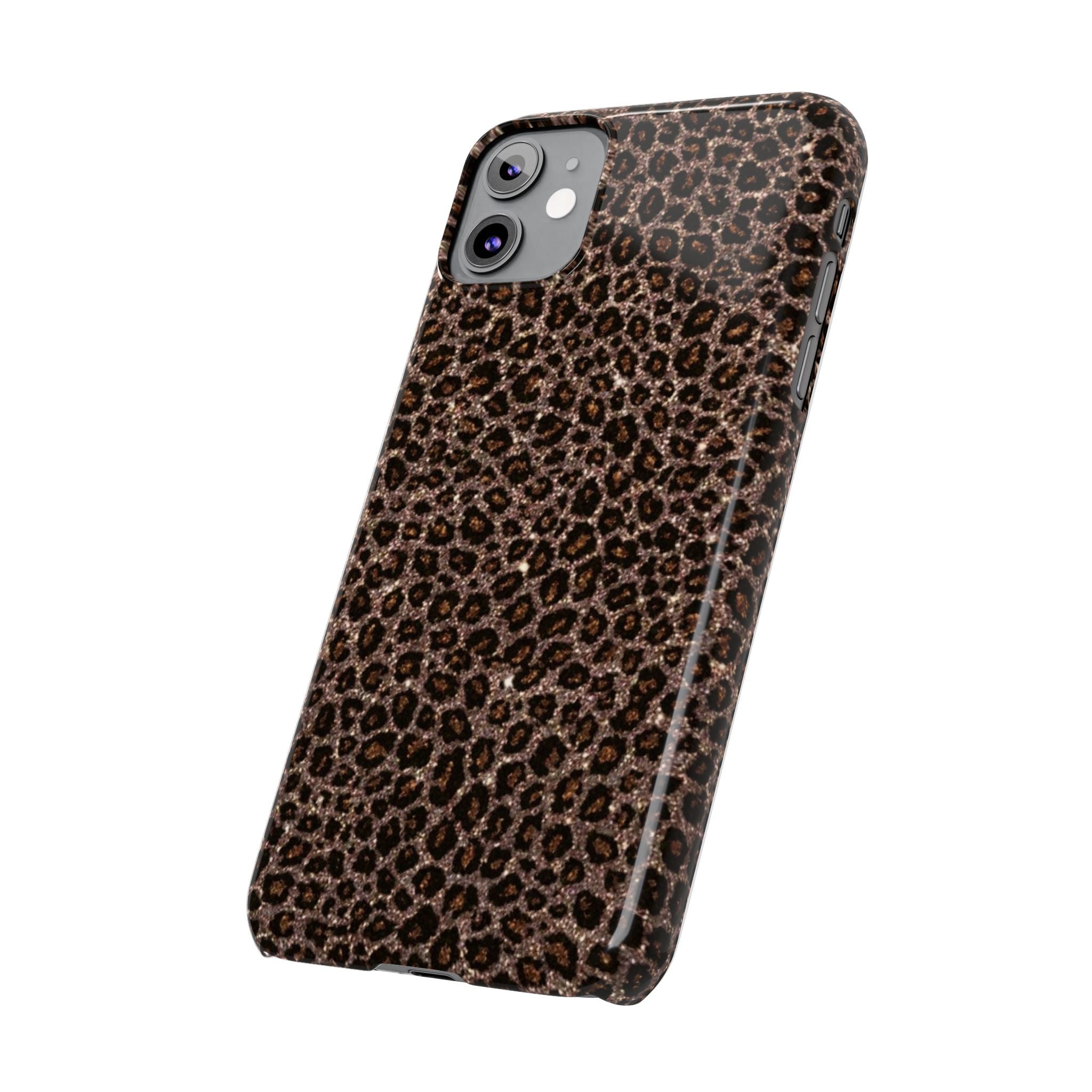 Leopard Print Slim Phone Case — Brown Animal Pattern Protective Cover
