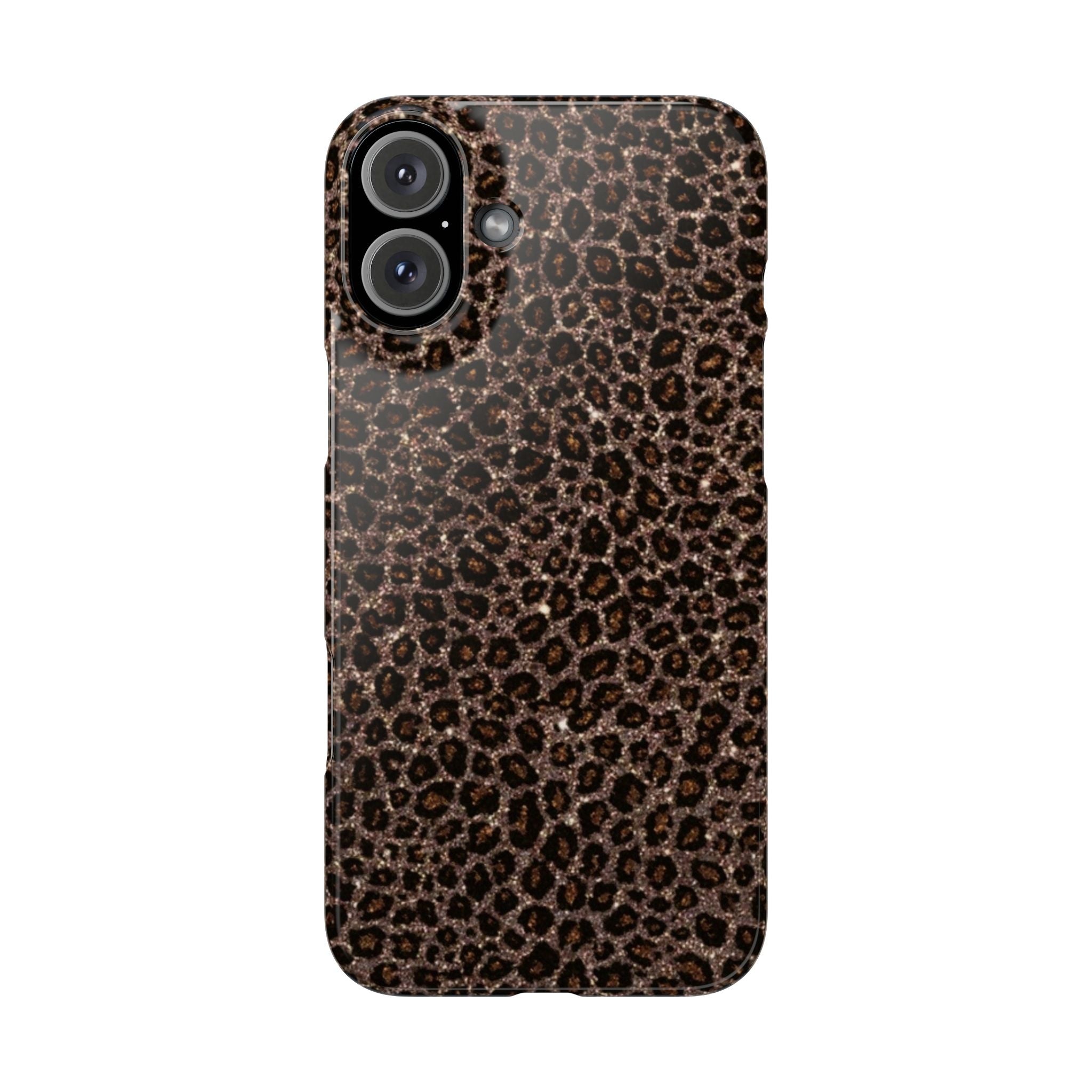 Leopard Print Slim Phone Case — Brown Animal Pattern Protective Cover