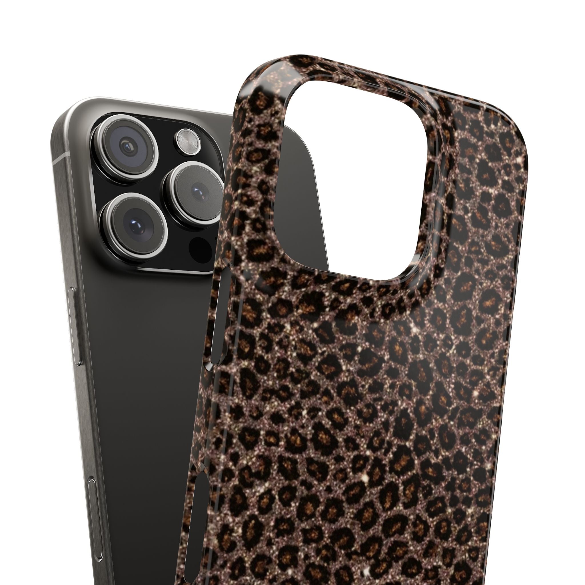 Leopard Print Slim Phone Case — Brown Animal Pattern Protective Cover