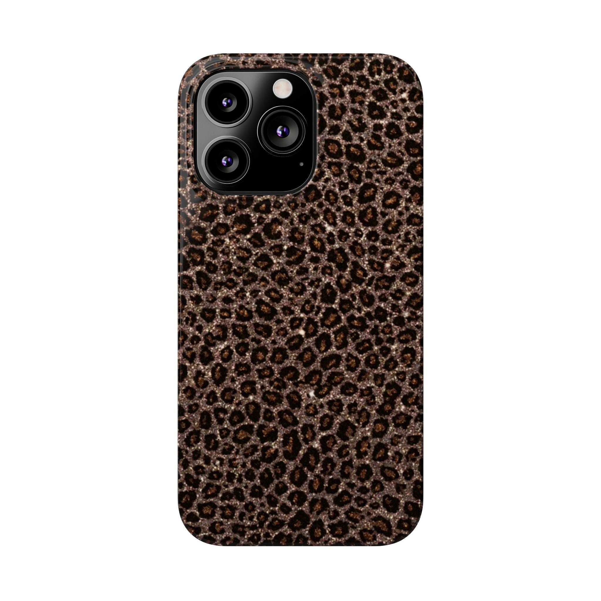 Leopard Print Slim Phone Case — Brown Animal Pattern Protective Cover