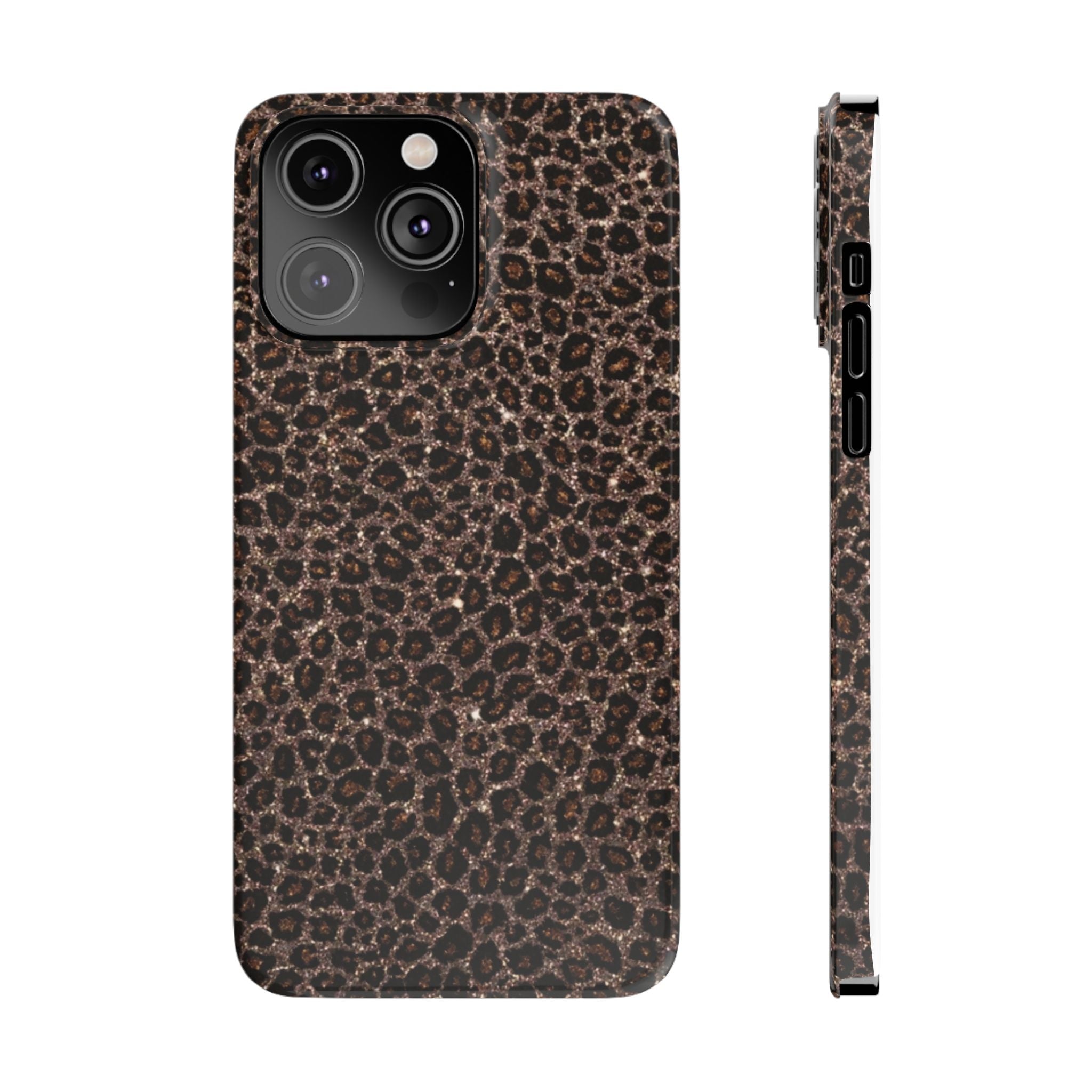 Leopard Print Slim Phone Case — Brown Animal Pattern Protective Cover