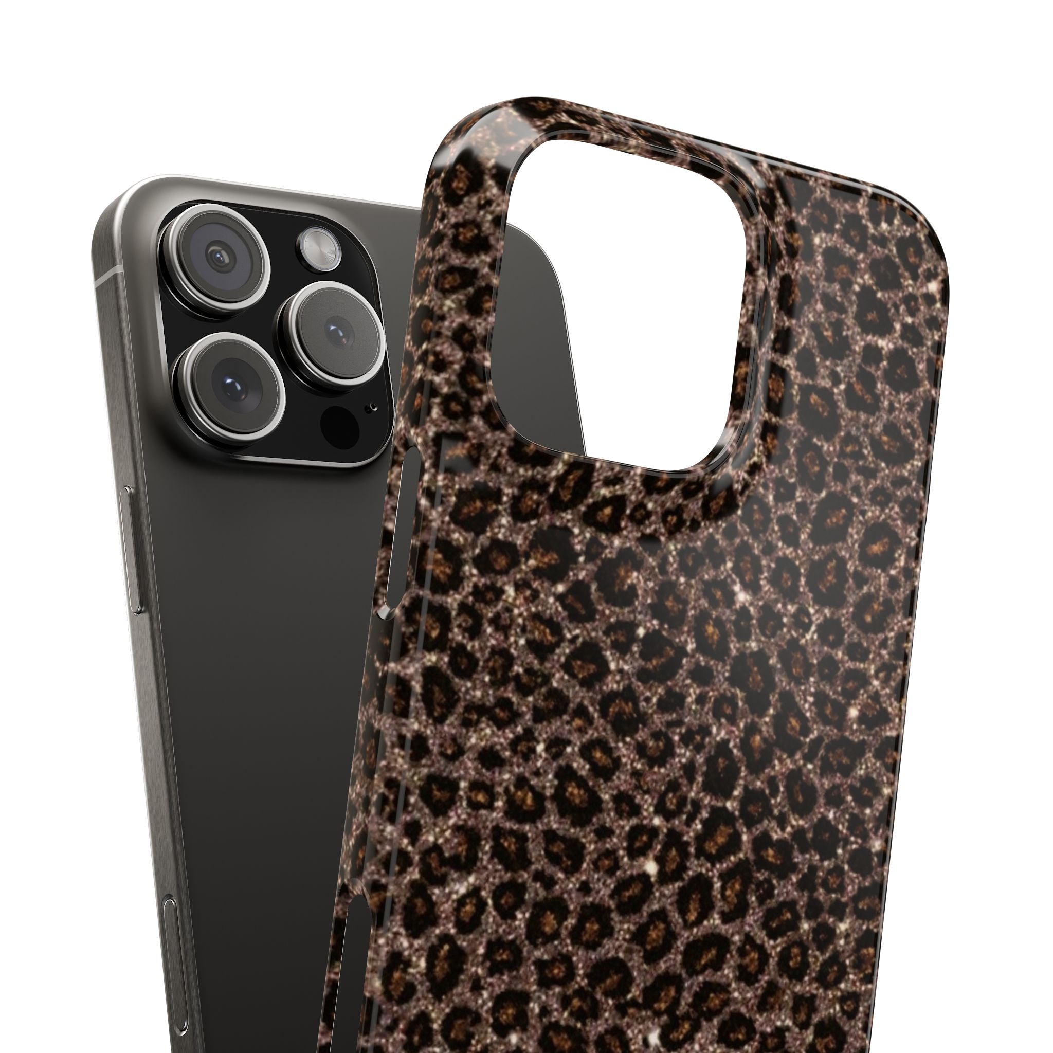 Leopard Print Slim Phone Case — Brown Animal Pattern Protective Cover