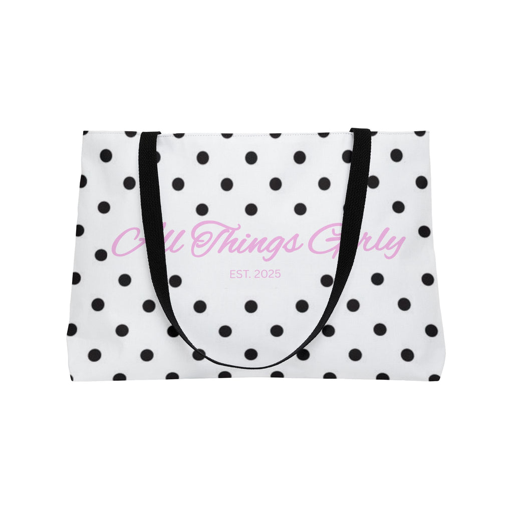White Polka Dot Tote