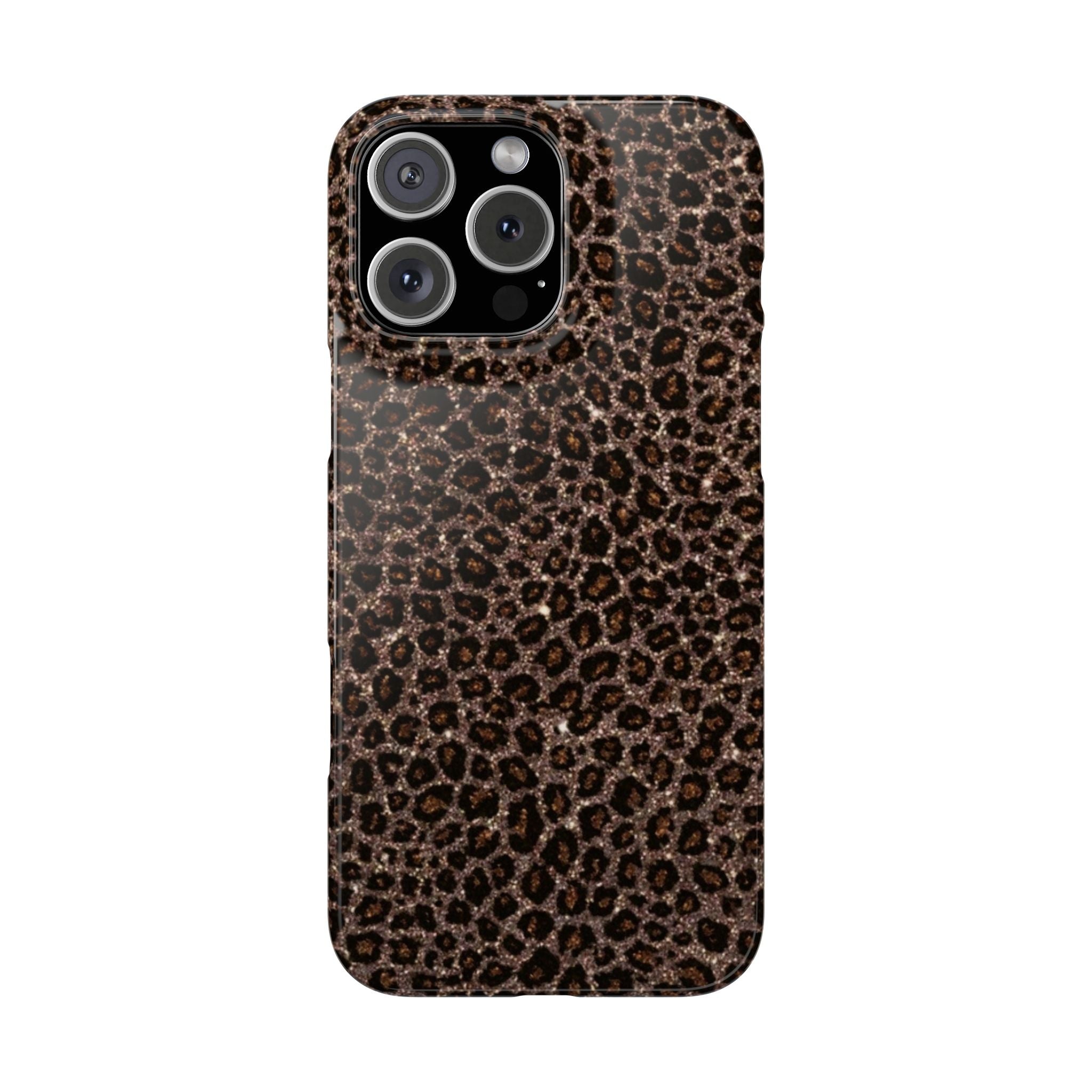 Leopard Print Slim Phone Case — Brown Animal Pattern Protective Cover