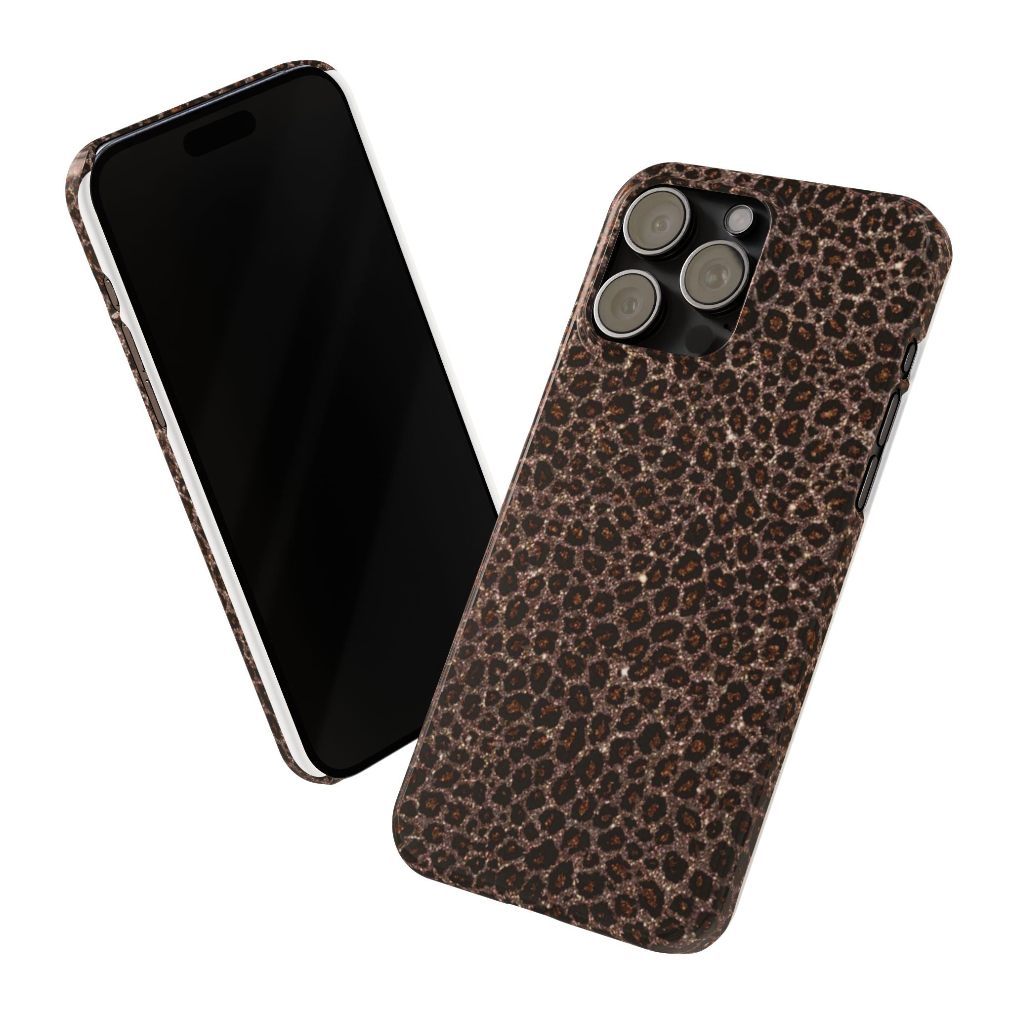 Leopard Print Slim Phone Case — Brown Animal Pattern Protective Cover