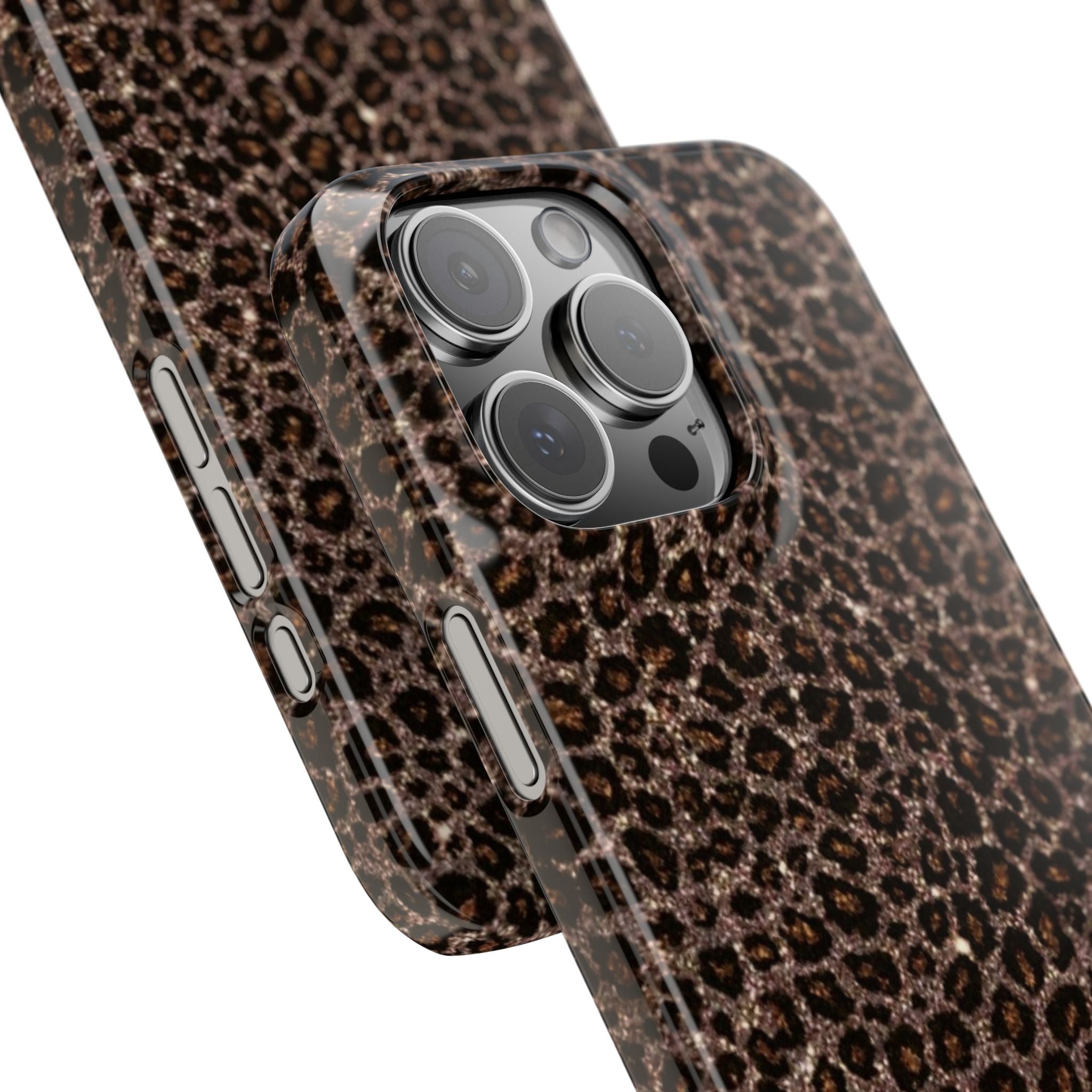 Leopard Print Slim Phone Case — Brown Animal Pattern Protective Cover
