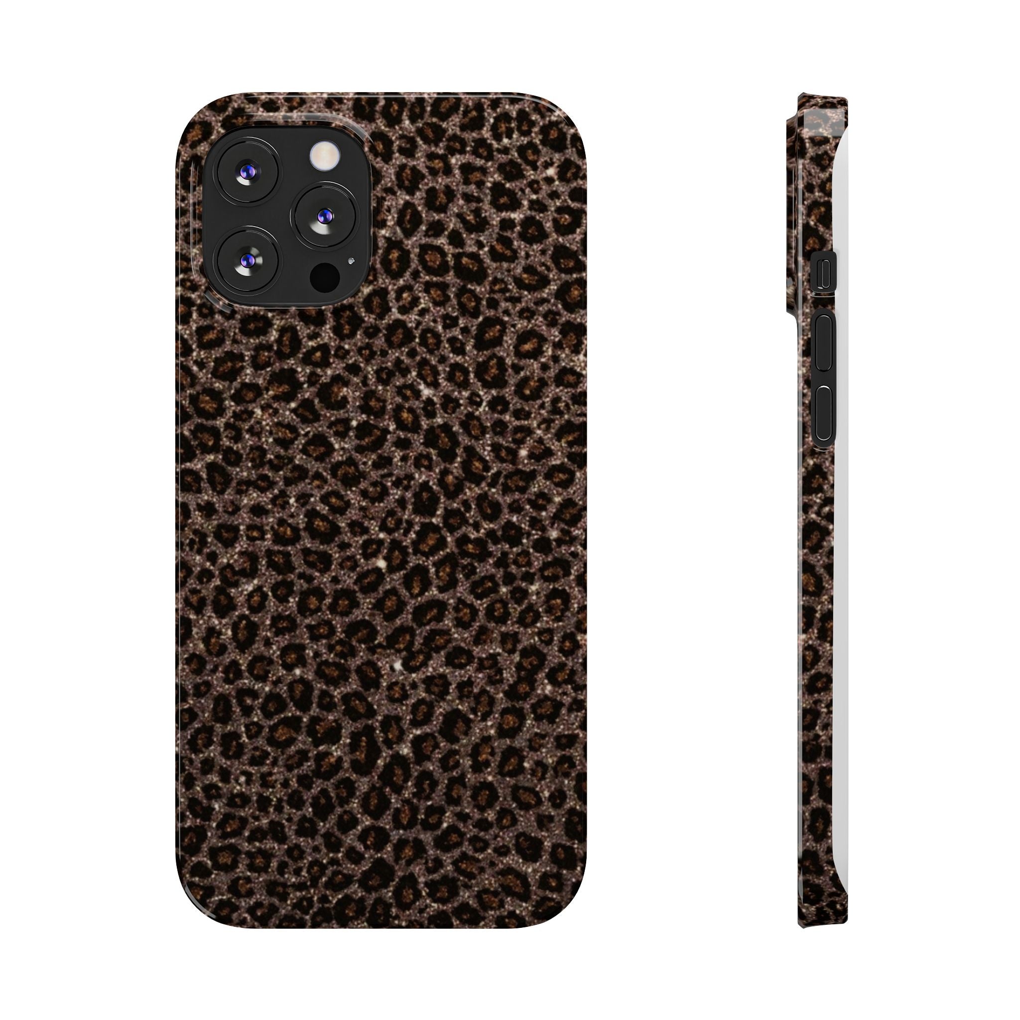 Leopard Print Slim Phone Case — Brown Animal Pattern Protective Cover