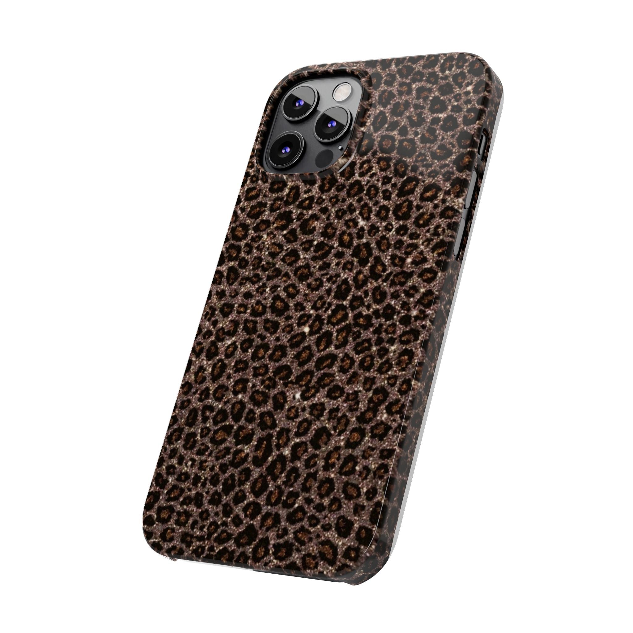 Leopard Print Slim Phone Case — Brown Animal Pattern Protective Cover