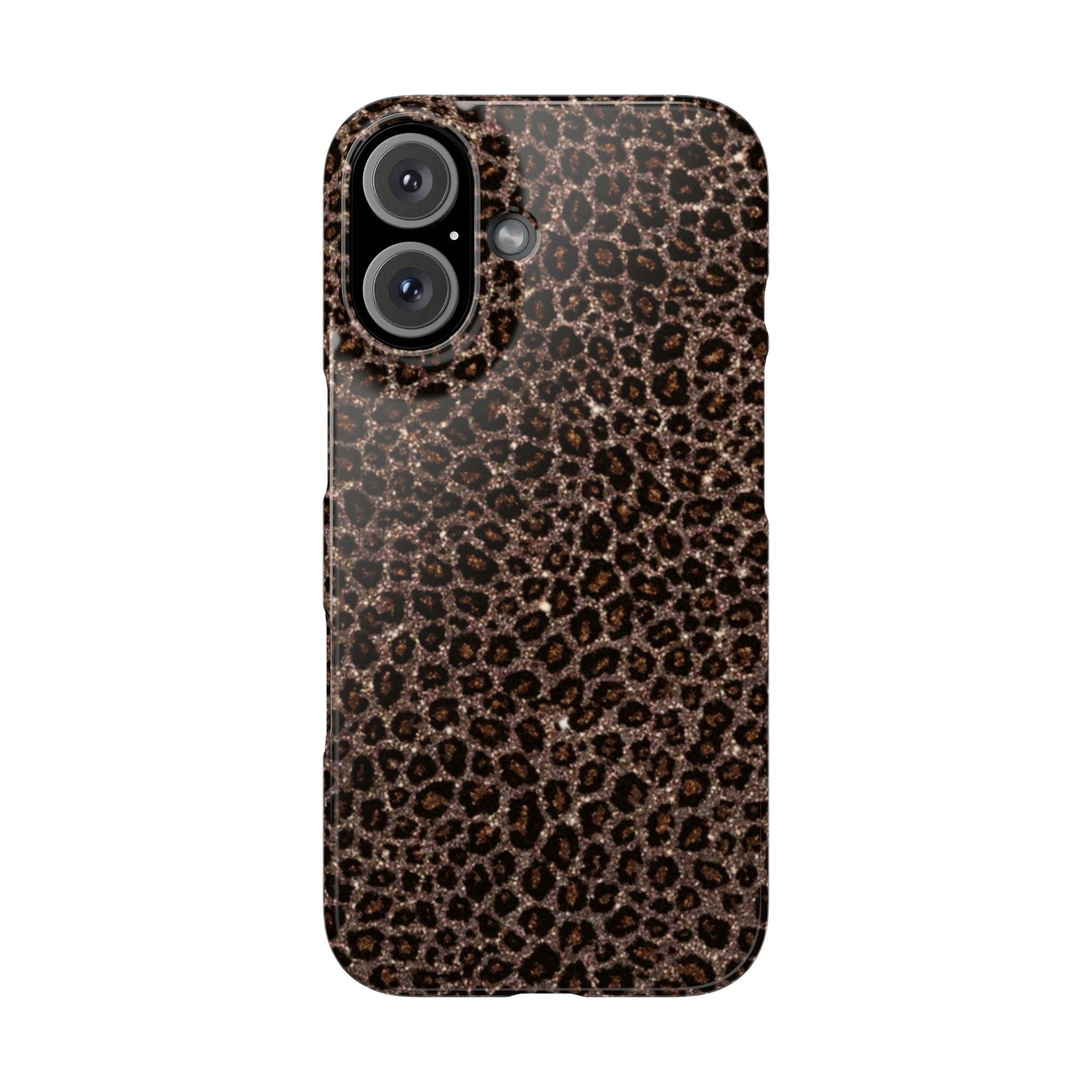 Leopard Print Slim Phone Case — Brown Animal Pattern Protective Cover