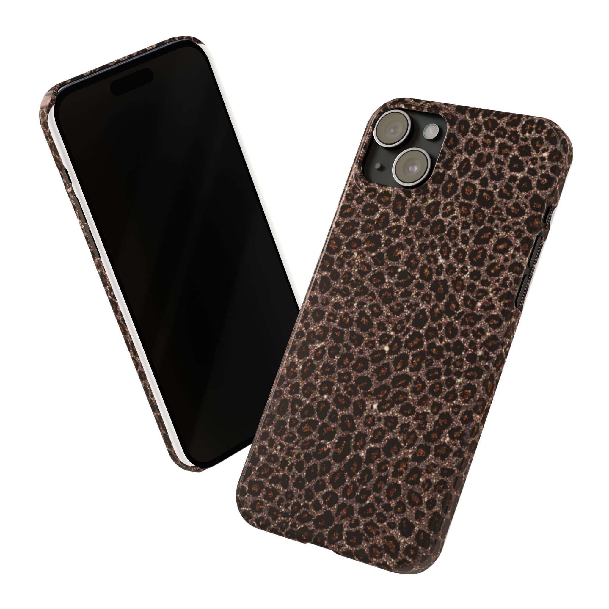 Leopard Print Slim Phone Case — Brown Animal Pattern Protective Cover